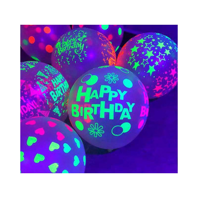 Fluorescent balloons party set 10buc